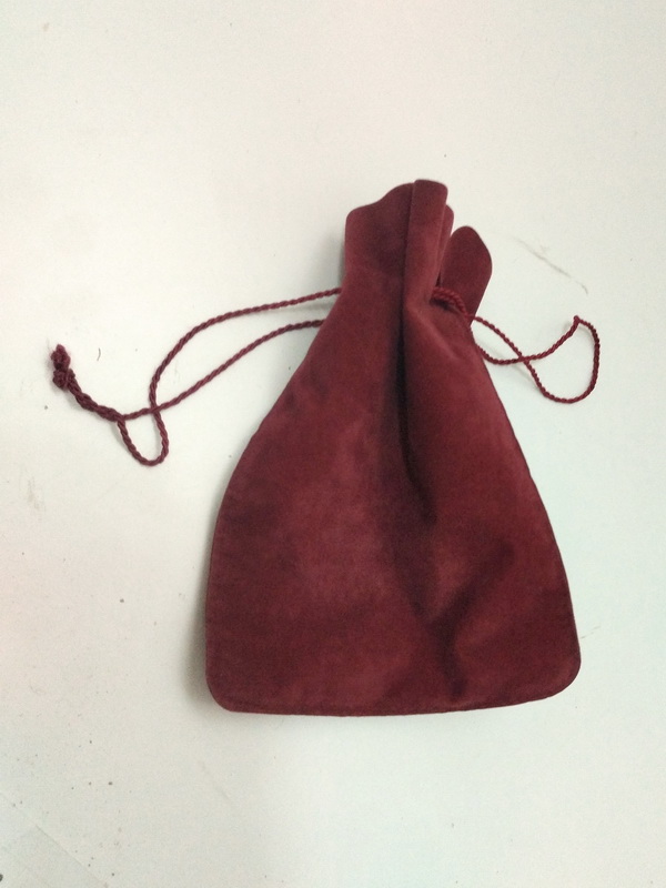 bolsa cordon antelina terciopelo saquito